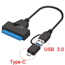 Load image into Gallery viewer, Usb Sata Cable Sata 3 To Usb 3.0 Adapter Computer Cables Connectors Usb Sata Adapter Cable Support 2.5 Inches Ssd Hdd Hard Drive
