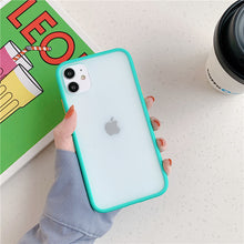 Load image into Gallery viewer, Mint Hybrid Simple Matte Bumper Phone Case For iPhone 11 Pro Max XR XS Max 6S 8 7 Plus Shockproof Soft TPU Silicone Clear Cover
