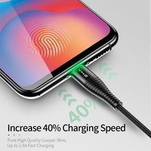 Load image into Gallery viewer, YKZ 3A LED Micro USB Cable Fast Charging Microusb Charger Date Cable Wire For Samsung Huawei Xiaomi Cord Android Mobile Phone
