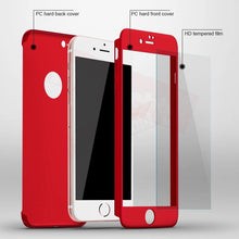 Load image into Gallery viewer, 360 Full Cover Phone Case For iPhone X 8 6 6s 7 Plus 11 Pro Max PC Protective Cover For iPhone 7 5 5s XS MAX XR Case With Glass

