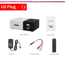 Load image into Gallery viewer, LEJIADA YG300 LED Mini Projector 320x240 Pixels Supports 1080P YG-300 HDMI USB Audio Portable Projector Home Media Video player
