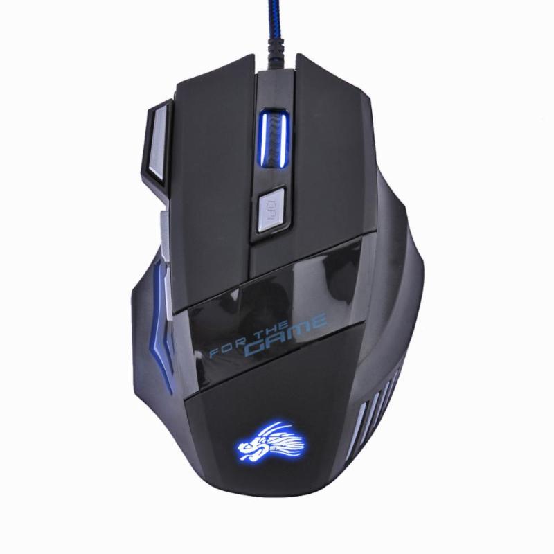 5500DPI LED Optical USB Wired Gaming Mouse 7 Buttons Gamer Computer Mice for computer laptop desktop PC