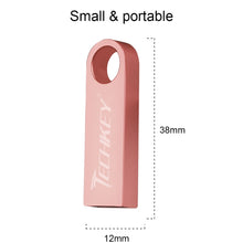 Load image into Gallery viewer, new TECHKEY usb flash drive 64GB 32GB 16GB 8GB 4GB pen drive pendrive флешка waterproof silver u disk memoria cel usb stick gift
