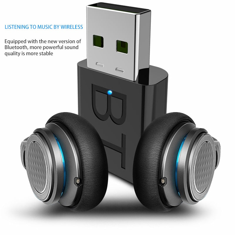 Mini USB Bluetooth 5.0 Transmitter Receiver Stereo Bluetooth RCA USB 3.5mm AUX For TV PC Headphones Home Stereo Car HIFI Audio