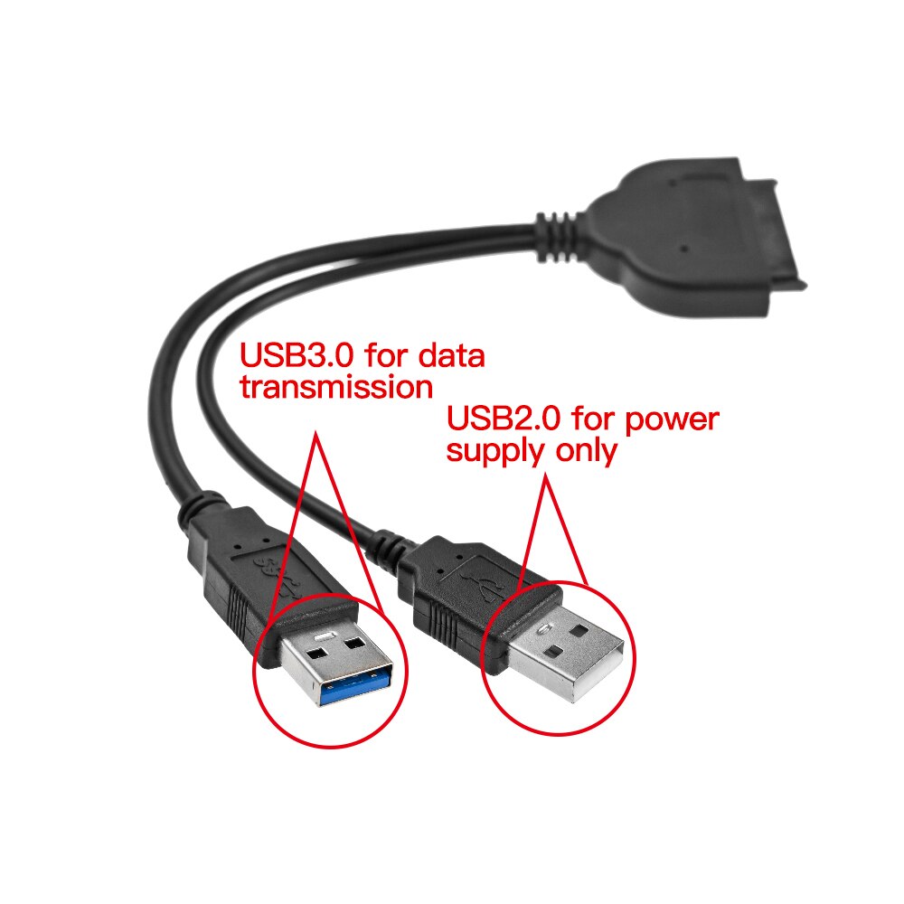 USB 3.0 SATA 3 Cable Sata to USB 3.0 Adapter Up to 6 Gbps Support 2.5 Inches External HDD SSD Hard Drive 22 Pin Sata III Cable