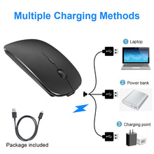 Load image into Gallery viewer, Wireless Mouse Computer Bluetooth Mouse Silent PC Mause Rechargeable Ergonomic Mouse 2.4Ghz USB Optical Mice For Laptop PC
