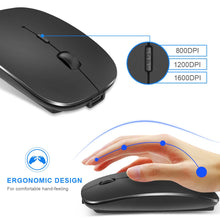 Load image into Gallery viewer, Wireless Mouse Computer Bluetooth Mouse Silent PC Mause Rechargeable Ergonomic Mouse 2.4Ghz USB Optical Mice For Laptop PC
